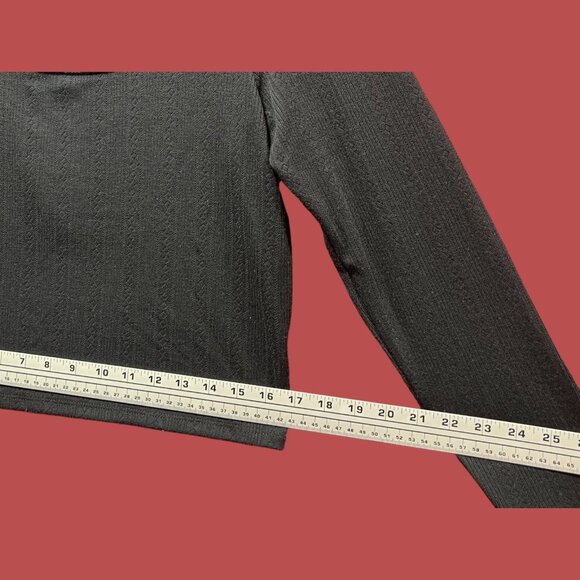 Wild Fable - Women's Ribbed Long Sleeve Scoopneck T-Shirt - Black - Extra Large - Picture 5 of 13